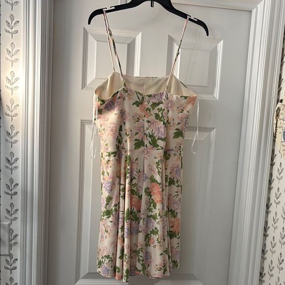 Zara Size Medium fully lined Floral Mini Dress - Picture 3 of 10